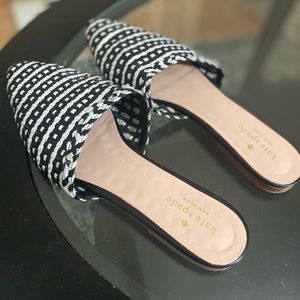 Black and white Kate Spade sandals
